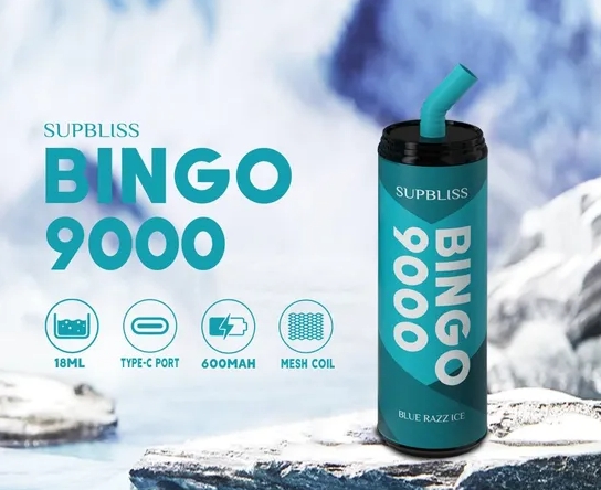 Fumot Supbliss Bingo 9000 Puffs: De Blauw Razz-Ijs Sensatie voor de Moderne Nederlandse Vaper