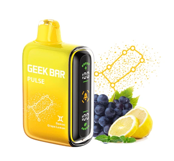 Geek Bar Pulse 15k WegwerpVape - Druif Citroen: Een Zomerse Sensatie in Elke Hijs