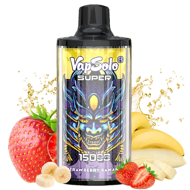 De Zonnige Symfonie: VapSolo SUPER 15000 Puffs met Aardbei Banaan - Hollands Genot Heruitgevonden