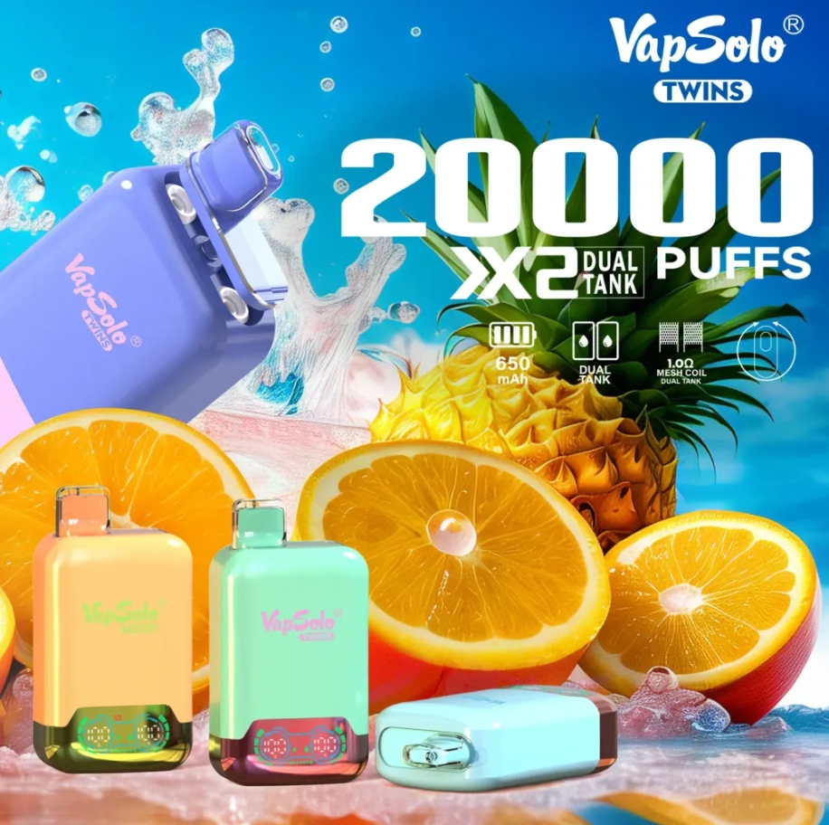 Dubbel Genot Ontrafeld: De VapSolo TWINS 20000 Puff - Watermeloenijs & Gemengde Bessen