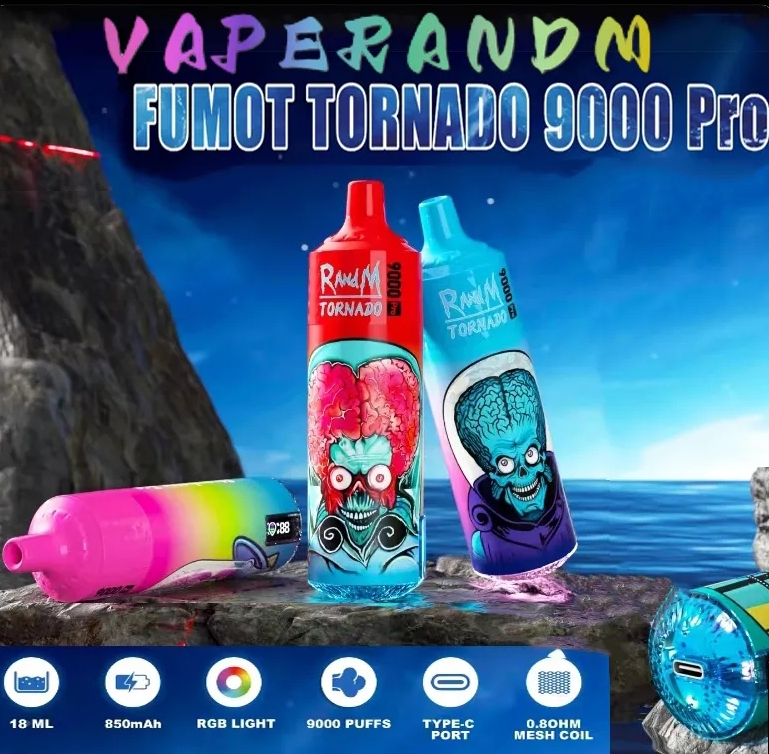 Fumot RandM Tornado 9000 Pro Vape – bosbes zure framboos: Een smaakexplosie met technologische precisie