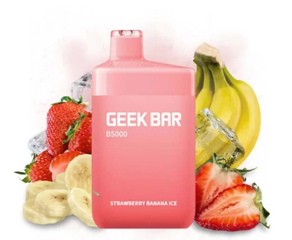 Geek Bar B5000 Aardbei Bananenijs: Jouw Zomerse Smaakexplosie in Een Vape