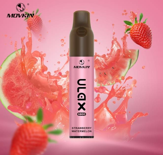 RandM Movkin Ulax 6800 (keramische spoel) Vape: Zomerse Verleiding met Aardbei-Watermeloen & Keramische Kracht